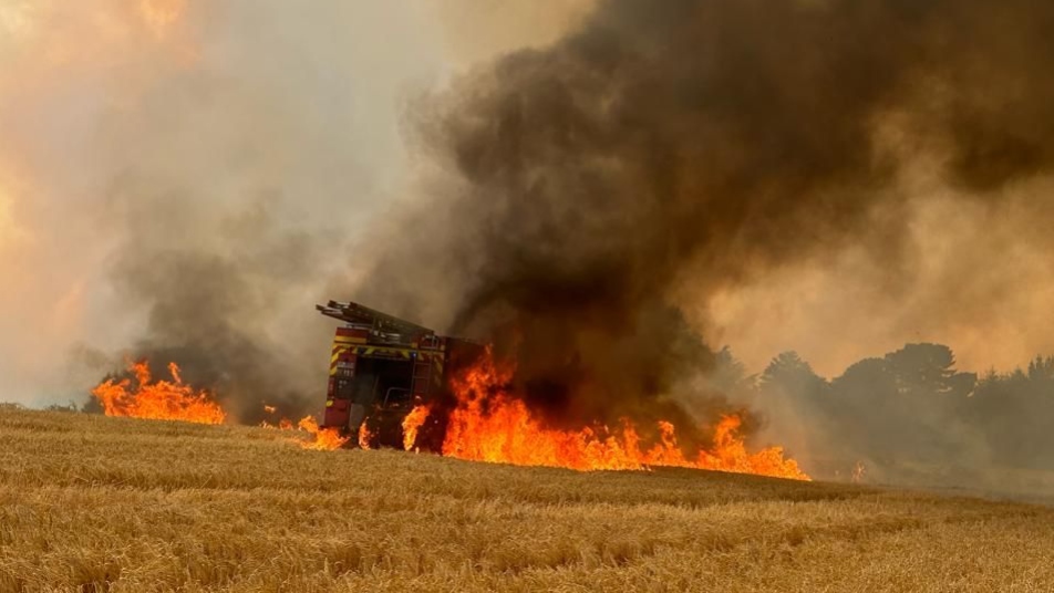 Bomberos de Los Lagos solicitan al gobierno reposición de carro quemado en incendio forestal